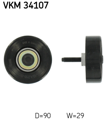 SKF VKM 34107 Szíjtárcsa/vezetőgörgő, hosszbordás szíj FORD SAAB