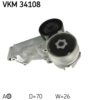SKF VKM 34108 feszítőgörgő, hosszbordás szíj FORD SAAB