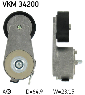 SKF VKM 34200 feszítőgörgő, hosszbordás szíj FORD