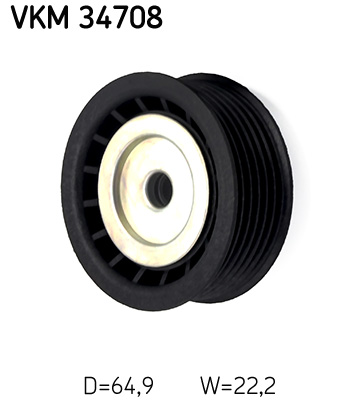 SKF VKM 34708 Szíjtárcsa/vezetőgörgő, hosszbordás szíj FORD