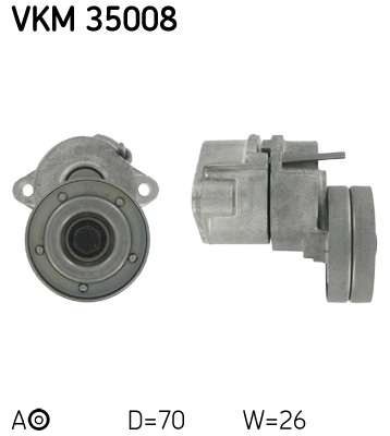 SKF VKM 35008 feszítőgörgő, hosszbordás szíj HOLDEN OPEL VAUXHALL
