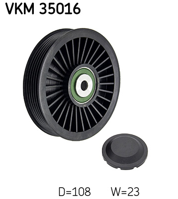 SKF VKM 35016 Szíjtárcsa/vezetőgörgő, hosszbordás szíj CHEVROLET HOLDEN MERCEDES-BENZ OPEL VAUXHALL