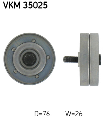 SKF VKM 35025 Szíjtárcsa/vezetőgörgő, hosszbordás szíj HONDA OPEL VAUXHALL