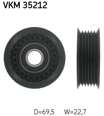 SKF VKM 35212 Szíjtárcsa/vezetőgörgő, hosszbordás szíj OPEL RENAULT SAAB VAUXHALL