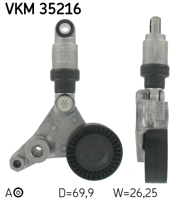 SKF VKM 35216 feszítőgörgő, hosszbordás szíj OPEL RENAULT SAAB VAUXHALL