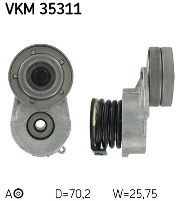 SKF VKM 35311 feszítőgörgő, hosszbordás szíj HONDA OPEL VAUXHALL