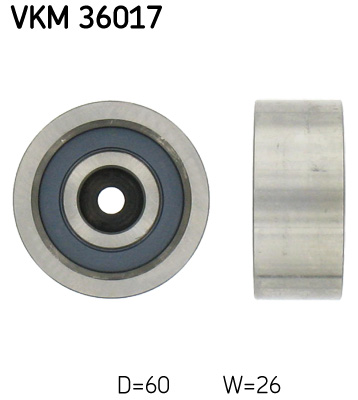 SKF VKM 36017 Szíjtárcsa/vezetőgörgő, hosszbordás szíj OPEL RENAULT VAUXHALL