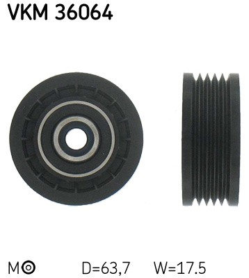 SKF VKM 36064 feszítőgörgő, hosszbordás szíj OPEL RENAULT VAUXHALL
