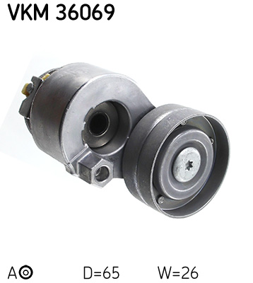 SKF VKM 36069 feszítőgörgő, hosszbordás szíj MITSUBISHI NISSAN OPEL RENAULT VAUXHALL VOLVO