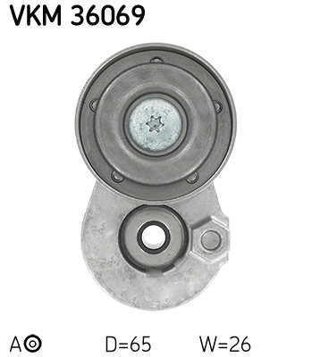 SKF VKM 36069 feszítőgörgő, hosszbordás szíj MITSUBISHI NISSAN OPEL RENAULT VAUXHALL VOLVO