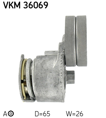 SKF VKM 36069 feszítőgörgő, hosszbordás szíj MITSUBISHI NISSAN OPEL RENAULT VAUXHALL VOLVO