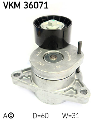 SKF VKM 36071 feszítőgörgő, hosszbordás szíj NISSAN OPEL RENAULT VAUXHALL