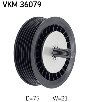 SKF VKM 36079 Szíjtárcsa/vezetőgörgő, hosszbordás szíj DACIA LADA MERCEDES-BENZ NISSAN RENAULT