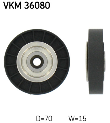 SKF VKM 36080 Szíjtárcsa/vezetőgörgő, hosszbordás szíj RENAULT