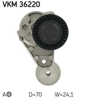 SKF VKM 36220 feszítőgörgő, hosszbordás szíj VOLVO