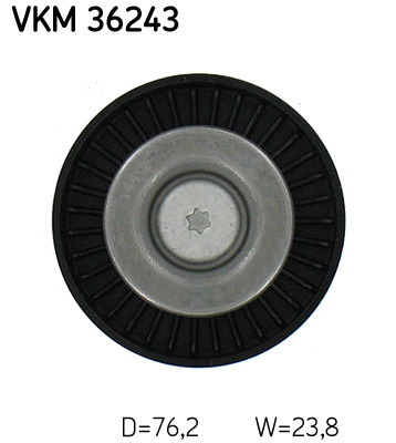 SKF VKM 36243 Szíjtárcsa/vezetőgörgő, hosszbordás szíj LAND ROVER VOLVO