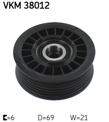 SKF VKM 38012 Szíjtárcsa/vezetőgörgő, hosszbordás szíj MERCEDES-BENZ