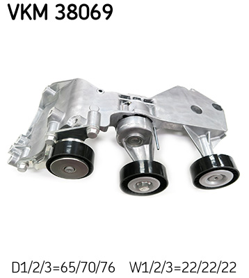 SKF VKM 38069 feszítőgörgő, hosszbordás szíj MERCEDES-BENZ