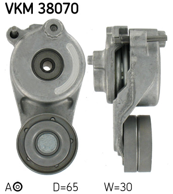SKF VKM 38070 feszítőgörgő, hosszbordás szíj CHRYSLER JEEP MERCEDES-BENZ