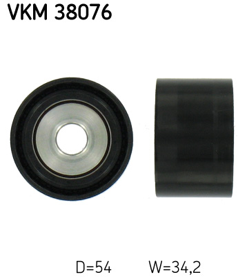 SKF VKM 38076 Szíjtárcsa/vezetőgörgő, hosszbordás szíj MERCEDES-BENZ