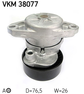 SKF VKM 38077 feszítőgörgő, hosszbordás szíj MERCEDES-BENZ