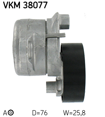 SKF VKM 38077 feszítőgörgő, hosszbordás szíj MERCEDES-BENZ