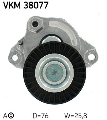 SKF VKM 38077 feszítőgörgő, hosszbordás szíj MERCEDES-BENZ