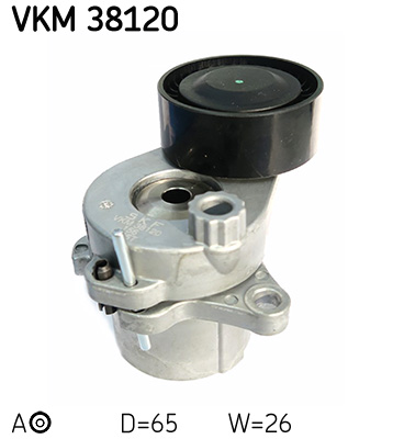 SKF VKM 38120 feszítőgörgő, hosszbordás szíj DODGE JEEP MERCEDES-BENZ