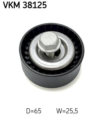 SKF VKM 38125 Szíjtárcsa/vezetőgörgő, hosszbordás szíj JEEP MERCEDES-BENZ