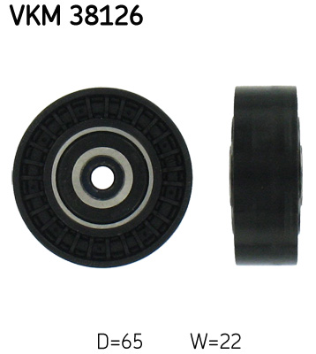 SKF VKM 38126 Szíjtárcsa/vezetőgörgő, hosszbordás szíj MERCEDES-BENZ
