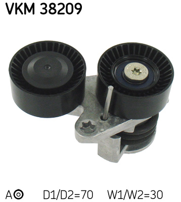 SKF VKM 38209 feszítőgörgő, hosszbordás szíj BMW