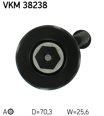 SKF VKM 38238 feszítőgörgő, hosszbordás szíj BMW LAND ROVER MG OPEL ROVER