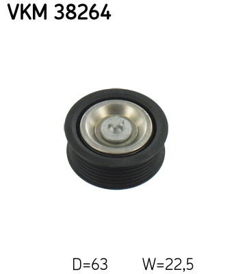 SKF VKM 38264 Szíjtárcsa/vezetőgörgő, hosszbordás szíj MERCEDES-BENZ