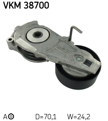 SKF VKM 38700 feszítőgörgő, hosszbordás szíj MINI