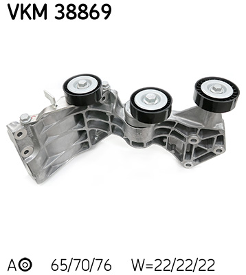 SKF VKM 38869 feszítőgörgő, hosszbordás szíj MERCEDES-BENZ