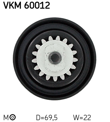 SKF VKM 60012 feszítőgörgő, hosszbordás szíj CHEVROLET