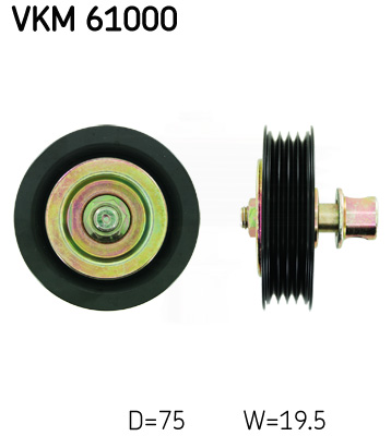 SKF VKM 61000 Szíjtárcsa/vezetőgörgő, hosszbordás szíj LEXUS TOYOTA