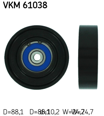 SKF VKM 61038 Szíjtárcsa/vezetőgörgő, hosszbordás szíj TOYOTA