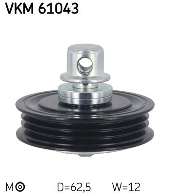 SKF VKM 61043 feszítőgörgő, hosszbordás szíj TOYOTA