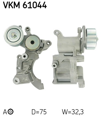 SKF VKM 61044 feszítőgörgő, hosszbordás szíj TOYOTA