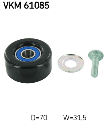 SKF VKM 61085 Szíjtárcsa/vezetőgörgő, hosszbordás szíj TOYOTA