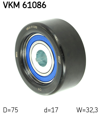 SKF VKM 61086 Szíjtárcsa/vezetőgörgő, hosszbordás szíj TOYOTA