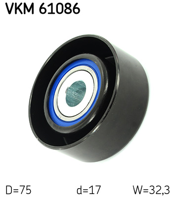 SKF VKM 61086 Szíjtárcsa/vezetőgörgő, hosszbordás szíj TOYOTA