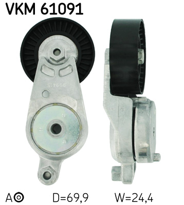 SKF VKM 61091 feszítőgörgő, hosszbordás szíj LEXUS TOYOTA