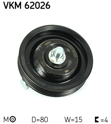SKF VKM 62026 feszítőgörgő, hosszbordás szíj NISSAN