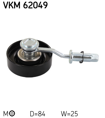 SKF VKM 62049 feszítőgörgő, hosszbordás szíj NISSAN RENAULT