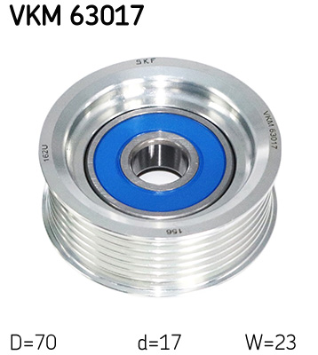 SKF VKM 63017 Szíjtárcsa/vezetőgörgő, hosszbordás szíj HONDA