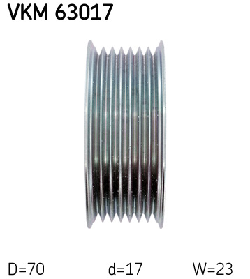 SKF VKM 63017 Szíjtárcsa/vezetőgörgő, hosszbordás szíj HONDA