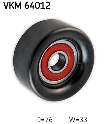 SKF VKM 64012 Szíjtárcsa/vezetőgörgő, hosszbordás szíj DODGE HYUNDAI KIA