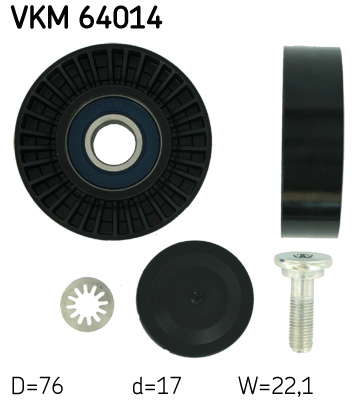SKF VKM 64014 Szíjtárcsa/vezetőgörgő, hosszbordás szíj HYUNDAI KIA